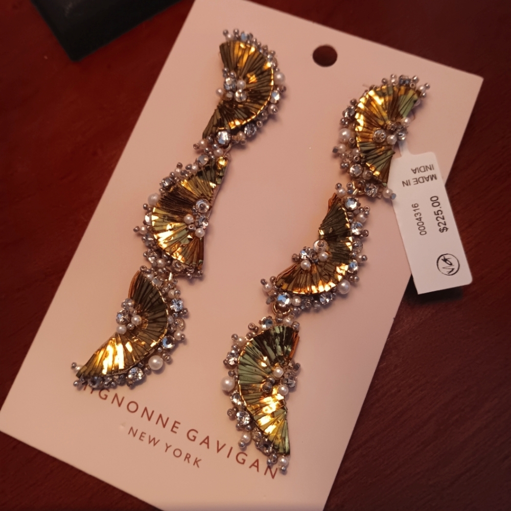 Mignonne Gavigan Murray Triple Drop Earrings NWT